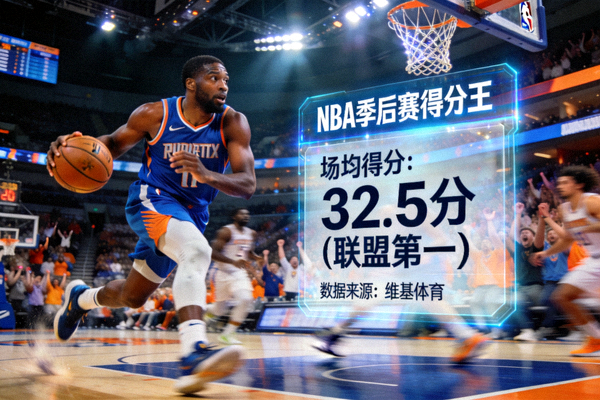 NBA季后赛得分王球员持球进攻，维基体育数据统计显示其场均得分领先